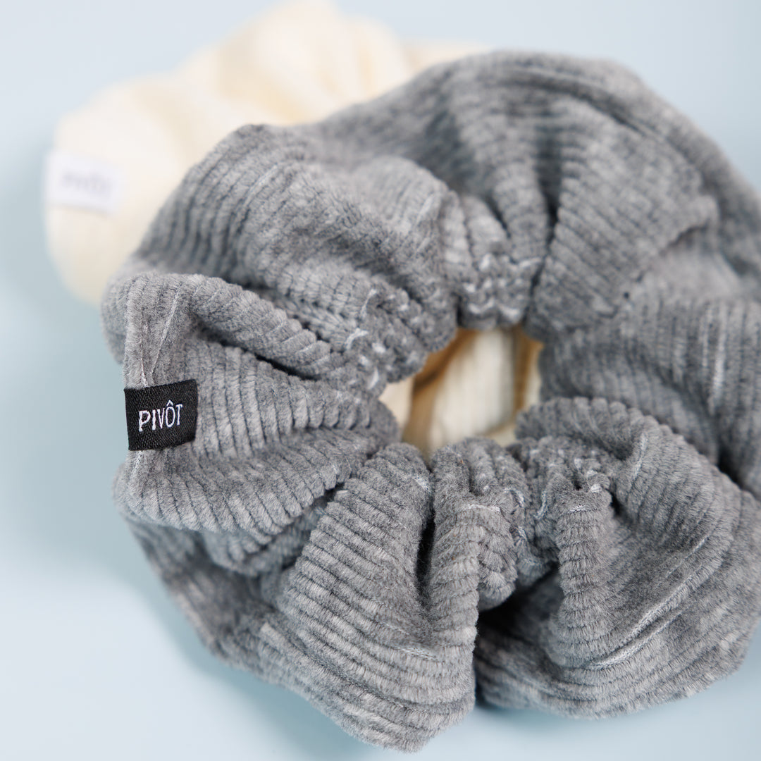 HAIR SCRUNCHIE GRAY